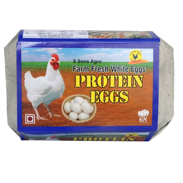 Egg First  White Eggs Pack Of 6 CBD